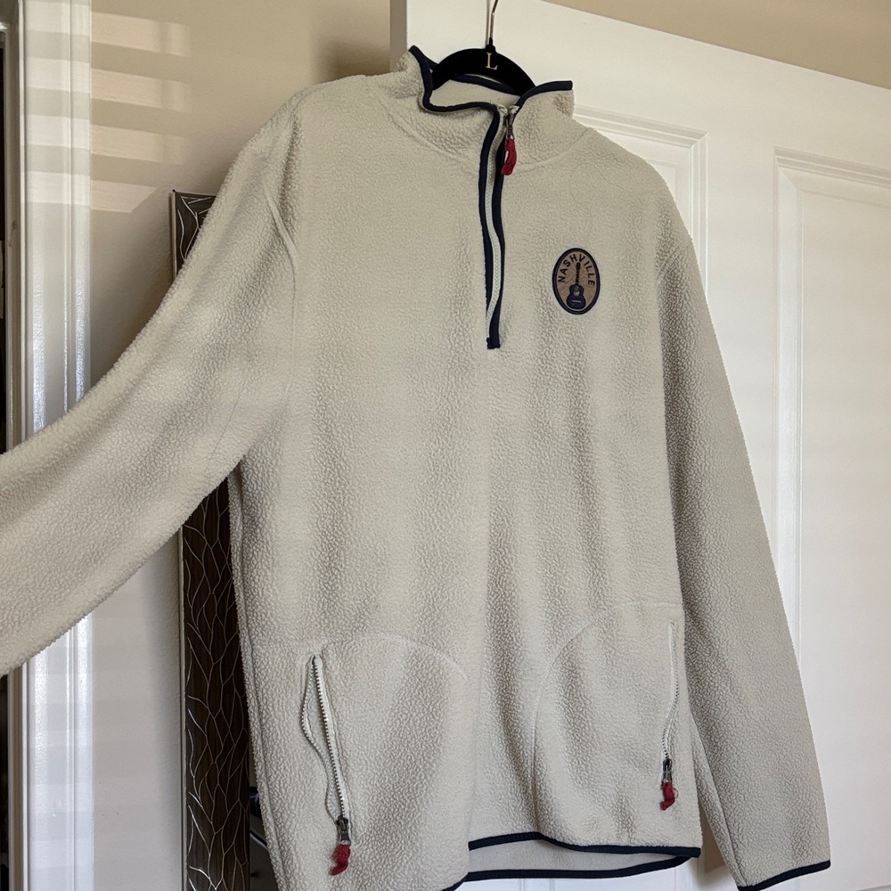 Blue 84 Men's Cream Zip-Up Sweater